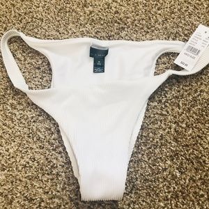 White bikini bottoms